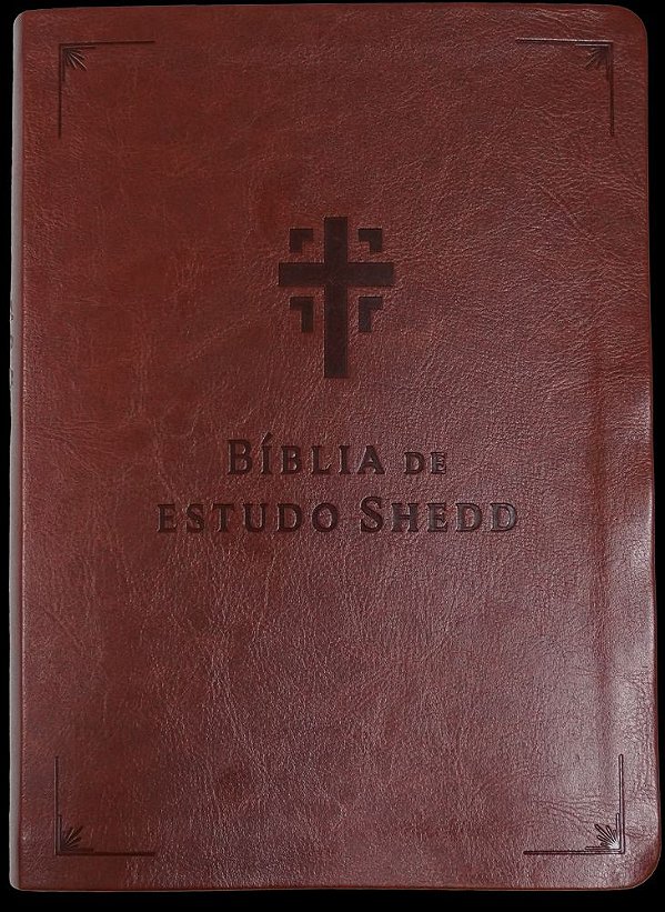 Bíblia de estudo Shedd - couro sintético marrom