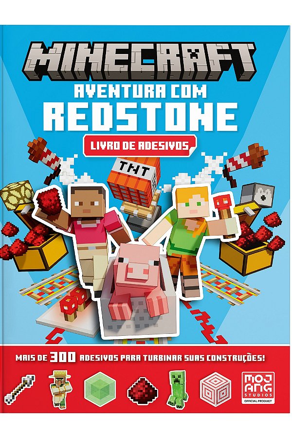 Minecraft - Aventura Com Redstone - Livro De Adesivos