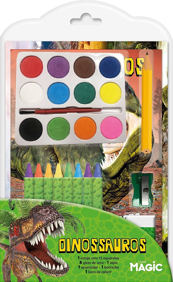 Dinossauros - Minikit Com Aquarela