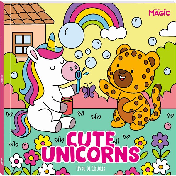 Cute Unicorns - Livro De Colorir