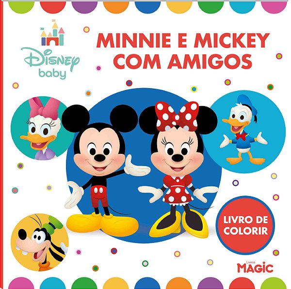Minnie E Mickey Com Seus Amigos - Para Colorir