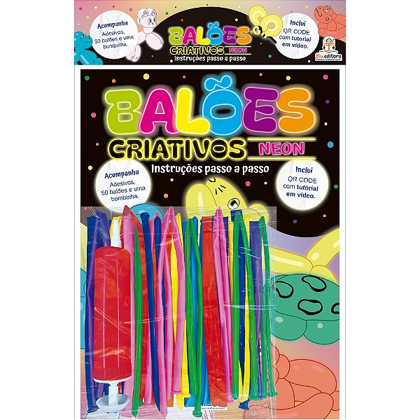 Meu livro-kit de balões criativos: neon