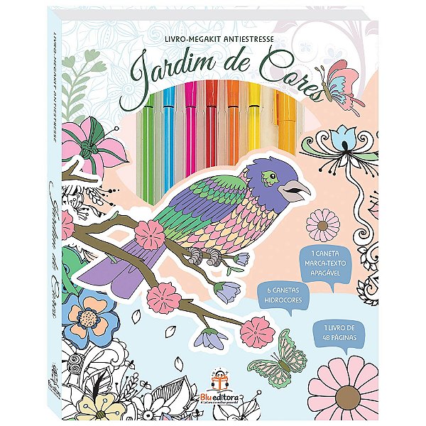 Livro-megakit antiestresse: Jardim de cores