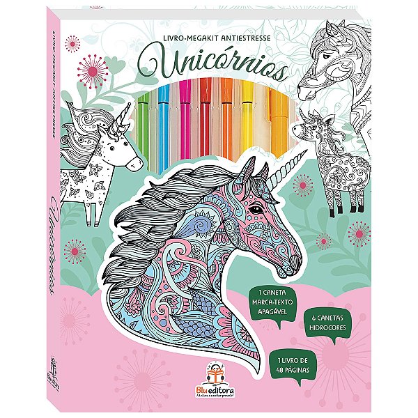 Livro-megakit antiestresse: Unicórnios
