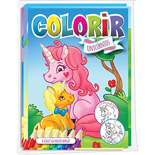 Solapa Colorir Unicornios - (Pct Com 08 Livros)