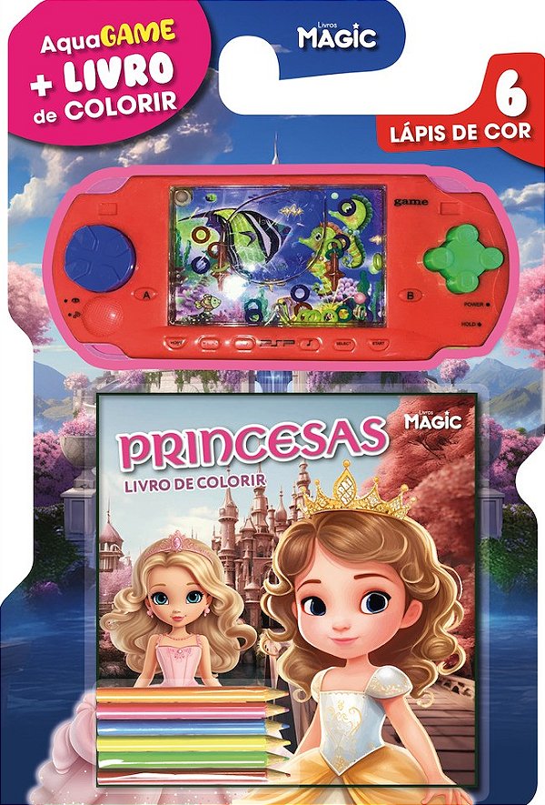 Livro de Colorir Princesas + Aqua Game