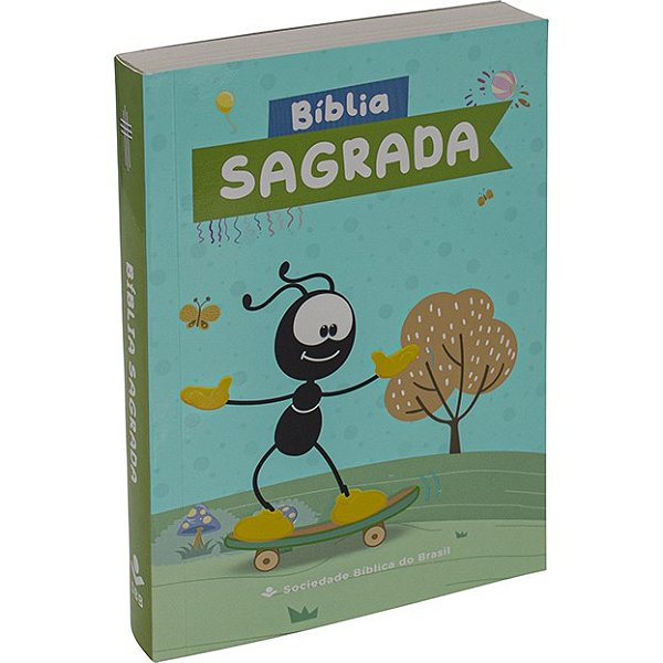 Bíblia Sagrada NTLH para Criança Smilinguido, Letra Regular, com mapa, Capa Brochura Ilustrada: Cinza