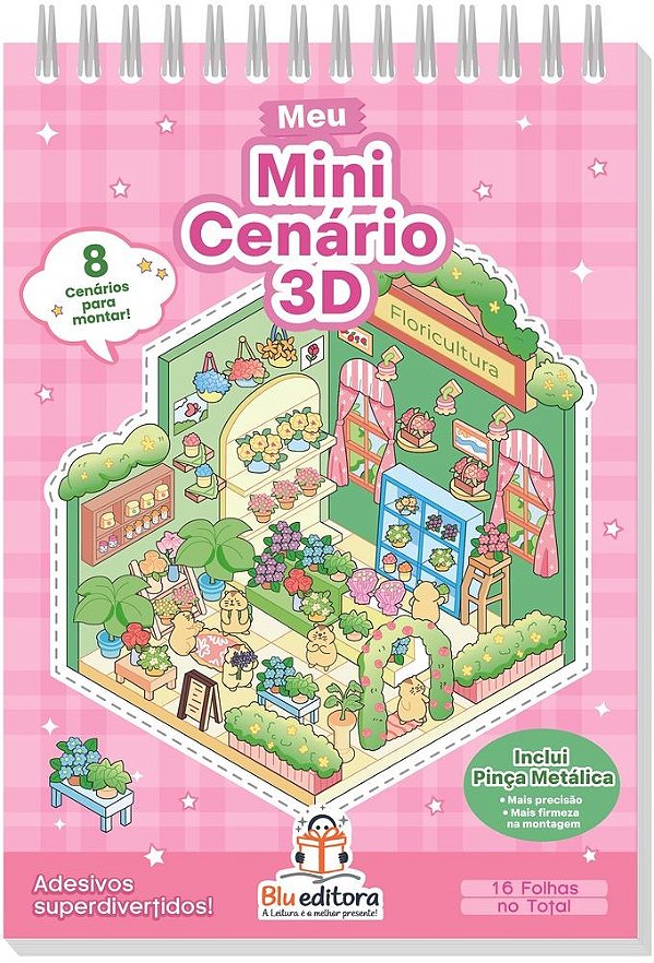 Meu mini cenário 3D: Rosa