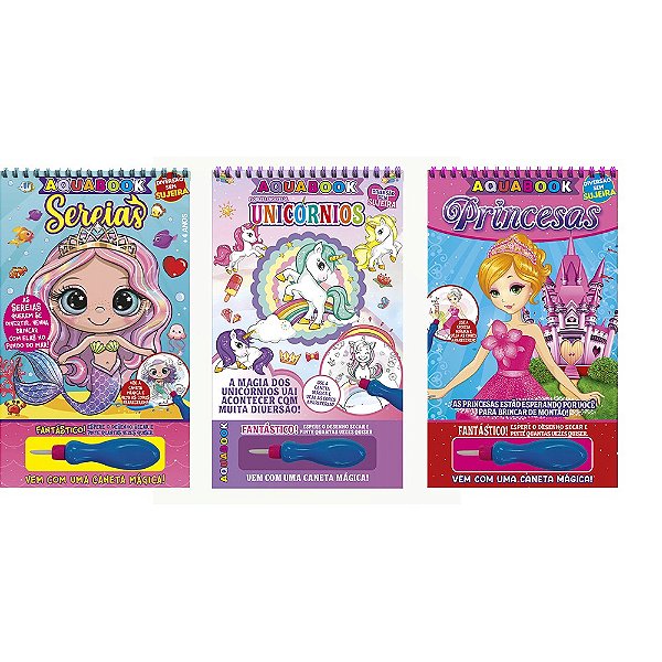 Diversão com água - Kit com 3 aquabooks - Meninas