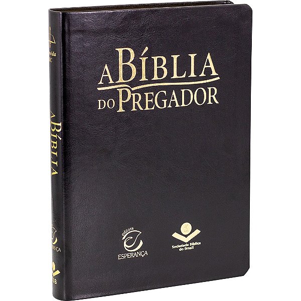 A Bíblia do Pregador - Capa Preta Nobre - Versão Almeida RC (Revista e Corrigida) - Tamanho 8