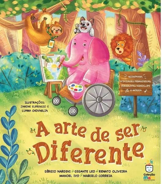 A Arte de Ser Diferente: Mais que um livro: um projeto pedagógico completo. Audiolivro, videoclipe, música e material didático de apoio, tudo no QR code das páginas finais.