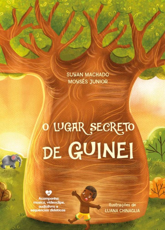 O Lugar Secreto de Guinei: Mais que um livro: um projeto pedagógico completo. Audiolivro, videoclipe, música e material didático de apoio, tudo no QR code das páginas finais.