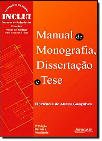 Manual De Monografia Dissertacao E Tese - 2ª