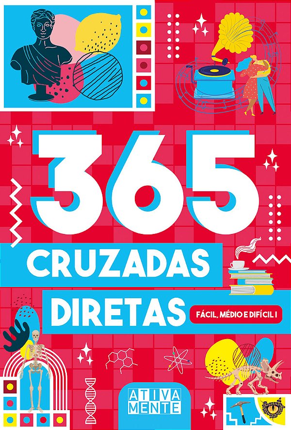 Livro 365 cruzadas diretas - fácil, médio e difícil I