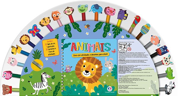 Livro Animais - Livro com atividades e desenhos para colo...