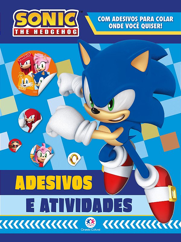 Livro Sonic - Adesivos e atividades