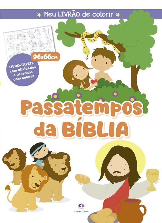 Livro Passatempos da Bíblia - Meu livrão de colorir