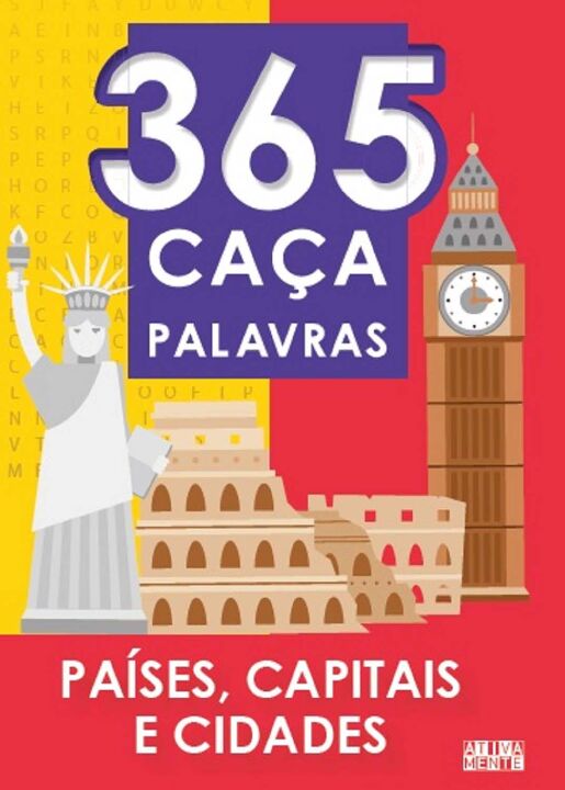 Livro 365 Caça-Palavras - Países, capitais e cidades