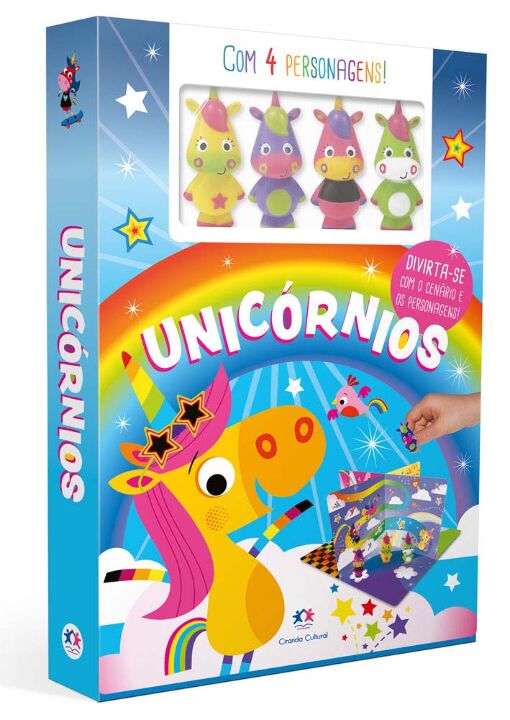 Livro Unicórnios: Divirta-se com o cenário e os personage...