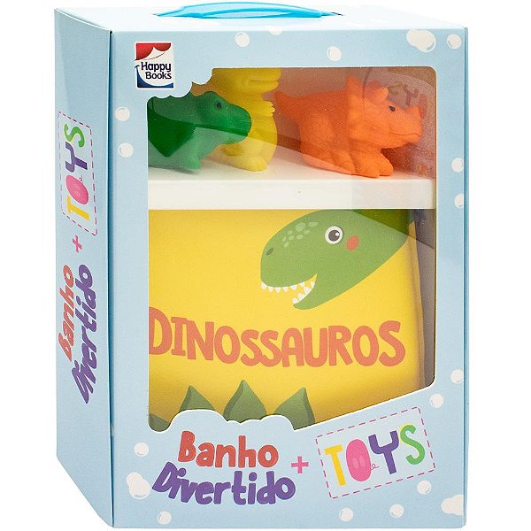 Livro Banho Divertido + Toys: Dinossauros
