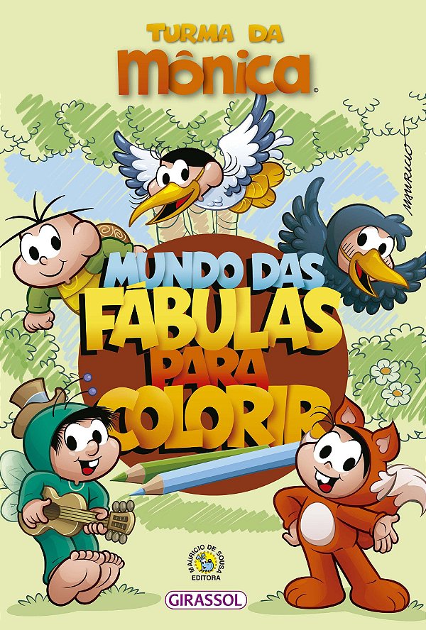 Livro Turma da Mônica - Mundo das Fábulas para Colorir