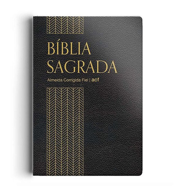 Livro Bíblia ACF - Capa semi luxo preta