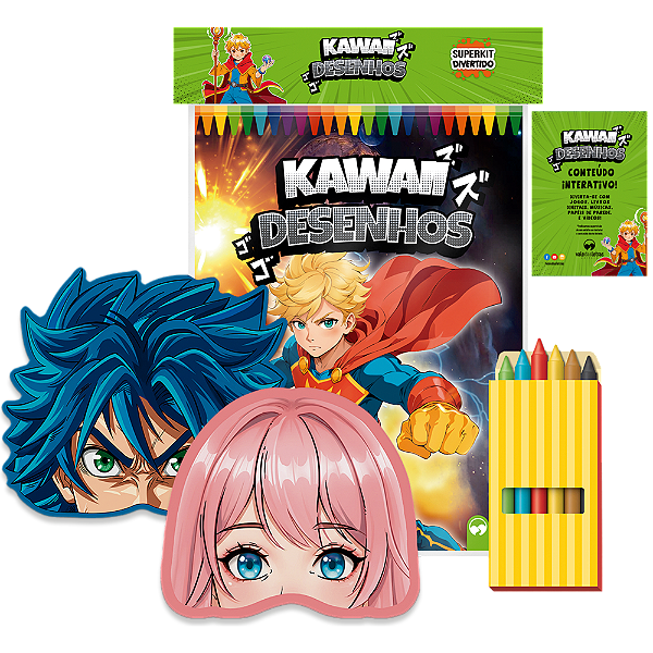 Livro Superkit Divertido - Kawaii Desenhos Mangá