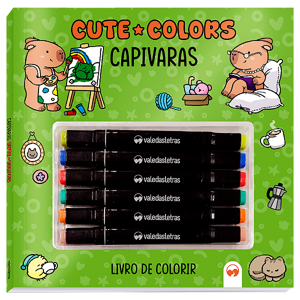 Livro Cute Colors - Capivaras