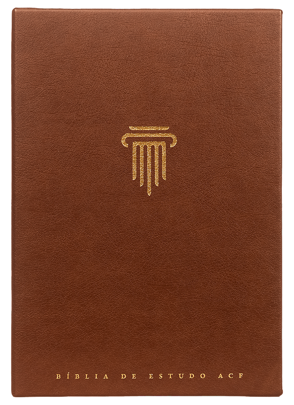 Livro Bíblia De Estudo - Acf - Capa Marrom