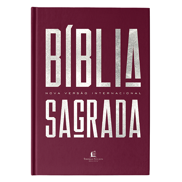 Livro Bíblia Nvi, Capa Dura, Vinho, Econômica, Pedra Angu...