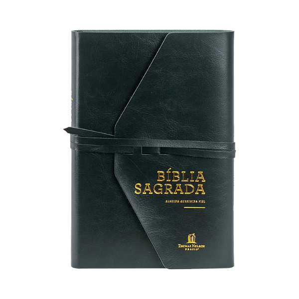 Livro Bíblia Acf - Letra Grande Com Fechamento Em Tira, C...
