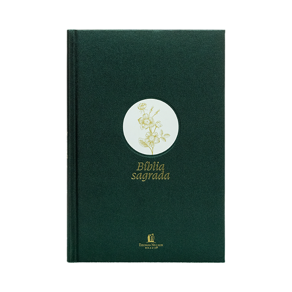 Livro Bíblia Slim Nvi, Letra Grande, Tecido Verde - Flor ...