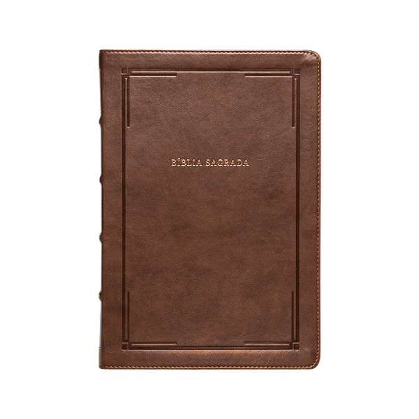 Livro Bíblia Slim Nvi, Letra Grande, Couro-Soft Marrom, L...