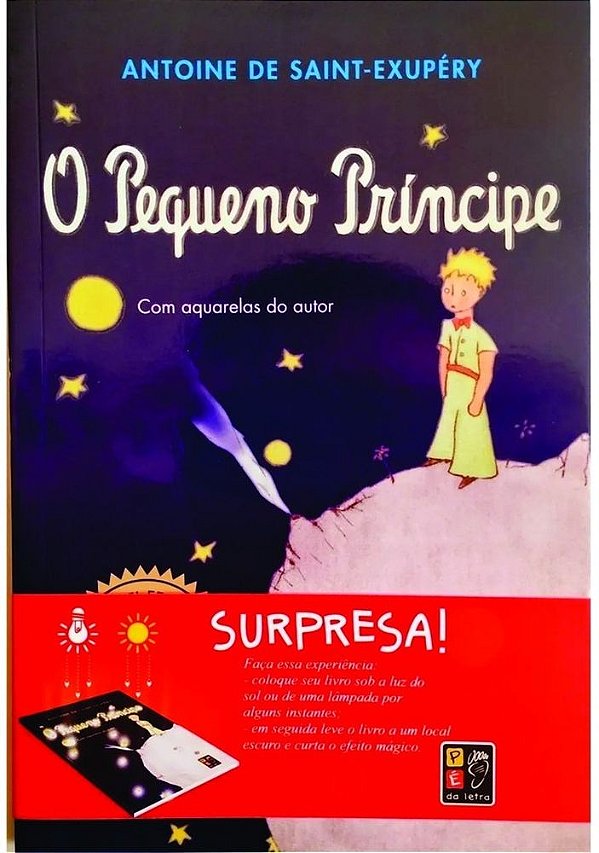 Livro Pequeno principe, o capa azul (brilha no escuro)