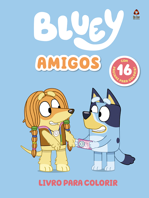 Livro Bluey - Livro para colorir - Amigos