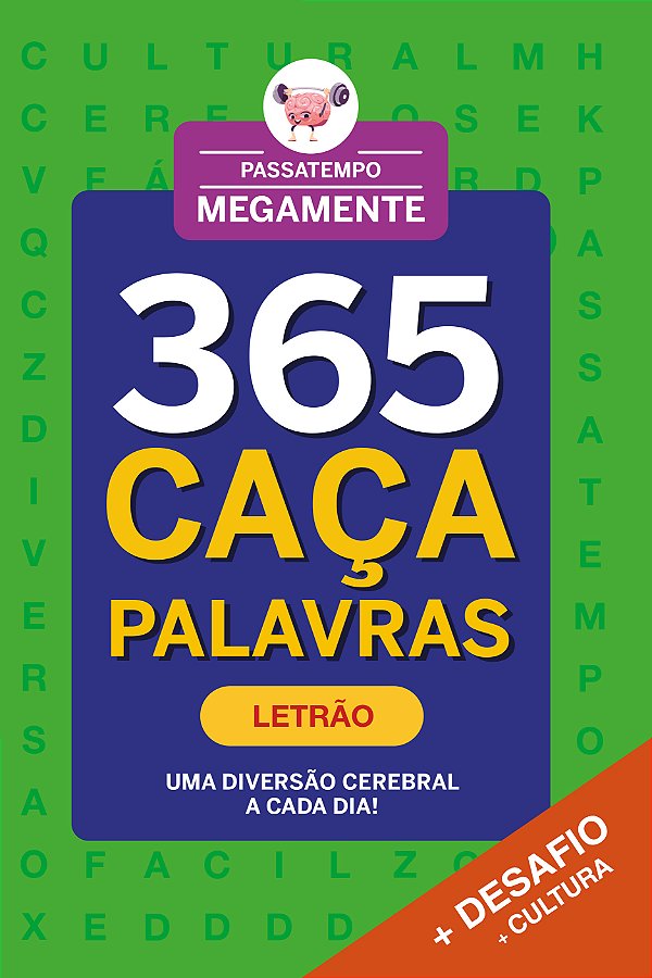 Livro Passatempo Megamente 365 Caça-Palavras - Letrão