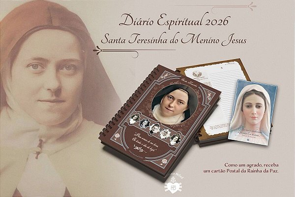 Livro Diário espiritual 2026 Santa Teresinha