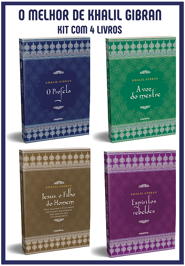 Livro O Melhor De Khalil Gibran - Kit Com 4 Livros