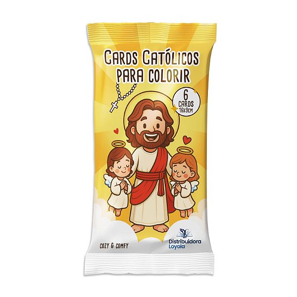 Livro Devoções Católicas Com Cards Para Colorir - Amarelo