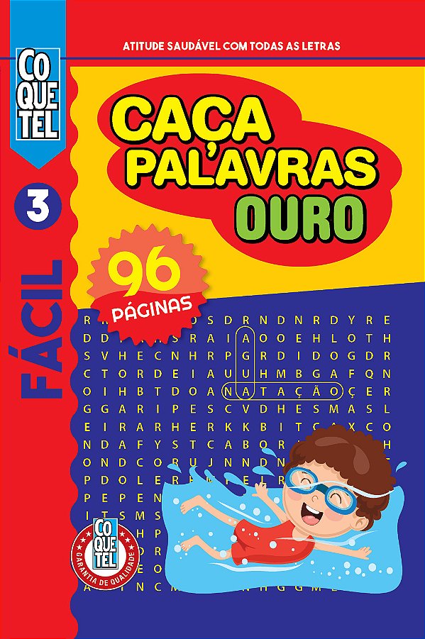 Livro Coquetel - Caça-Palavras Ouro - Nível Fácil - Livro...