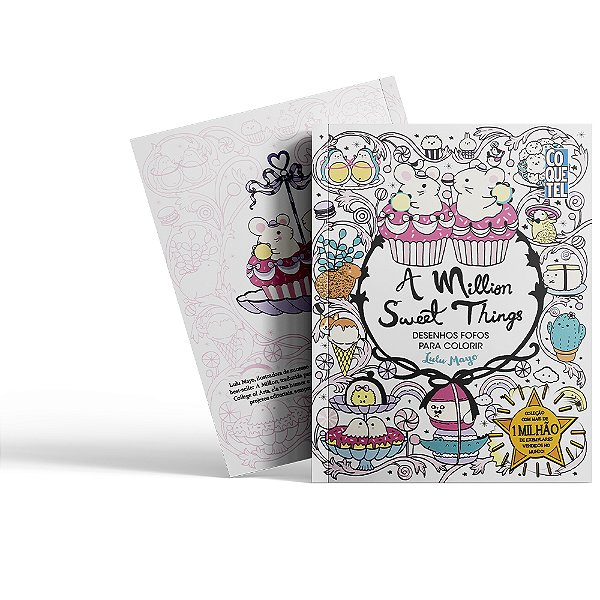 Livro A million sweet things: Desenhos fofos para colorir