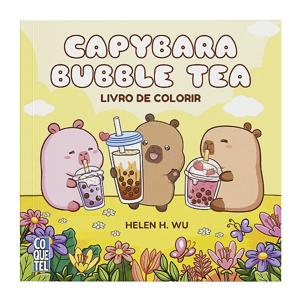 Livro Capybara Bubble Tea: Livro de colorir