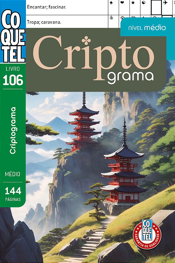 Livro Livro Coquetel Criptograma 106: Nível Médio