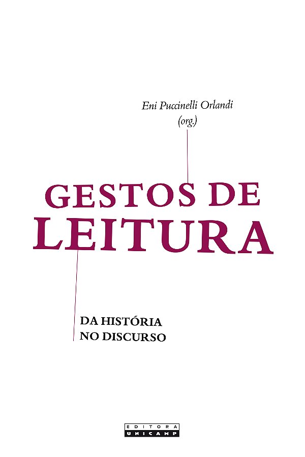 Livro Gestos de leitura: da história no discurso