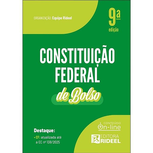 Livro Constituição Federal - Cf De Bolso - 2026 Rideel