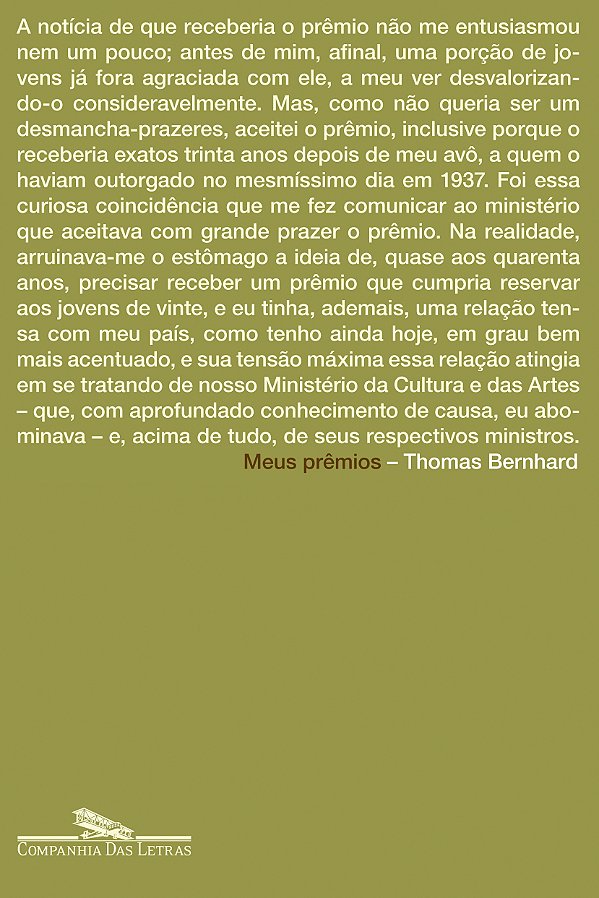 Livro Meus prêmios