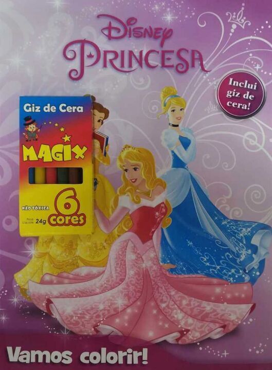 Livro Disney - Vamos colorir - Princesas