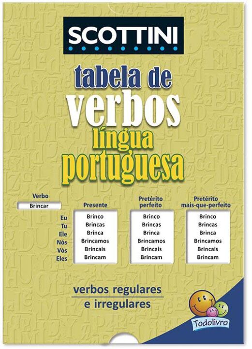 Livro Scottini Tabela de Verbos da Língua Portuguesa (Luv...