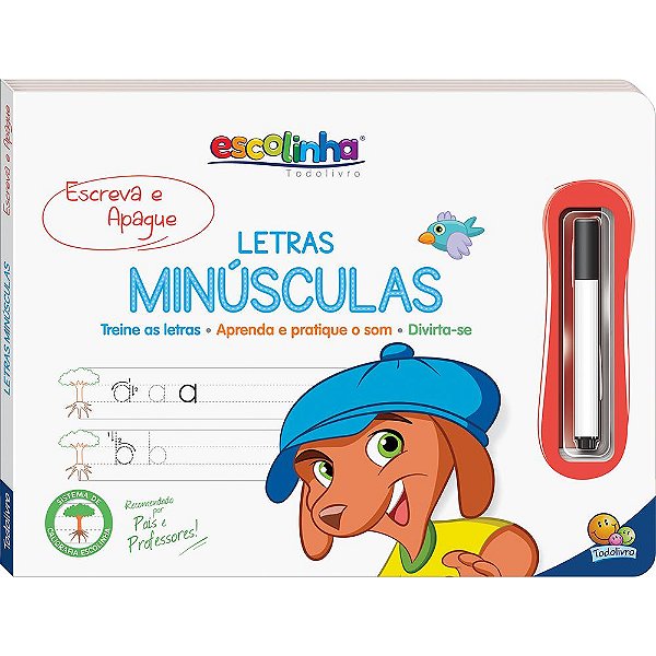 Livro Escolinha Escreva e Apague II: Letras Minúsculas