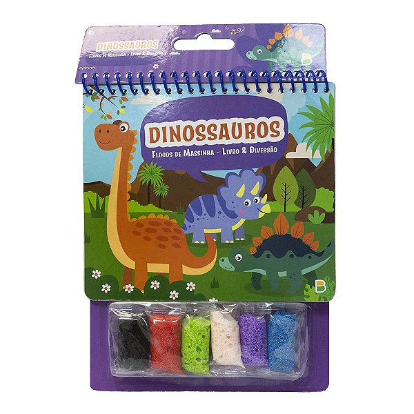 Livro Flocos de Massinha - Livro & Diversão: Dinossauros